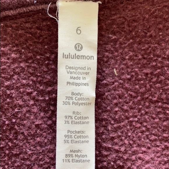 Maroon Lululemon Scuba Hoodie - Picture 5 of 5